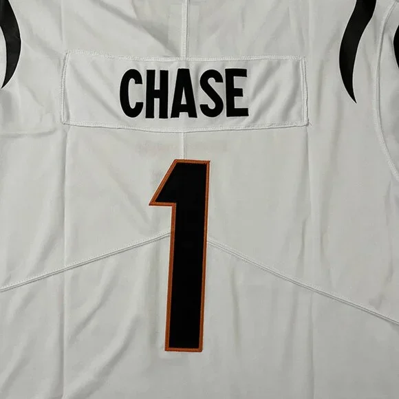 Cincinnati Bengals NFL No. 1 Chase White Jersey